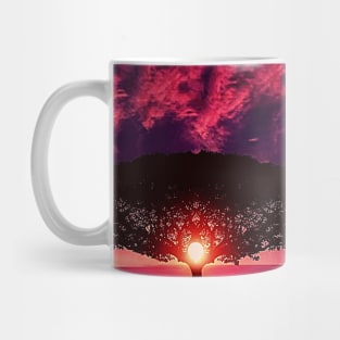 Tree Photography, Oak Tree Silhouette, Trees, Purple Tree, Nature Wall Art, Landscape Mug